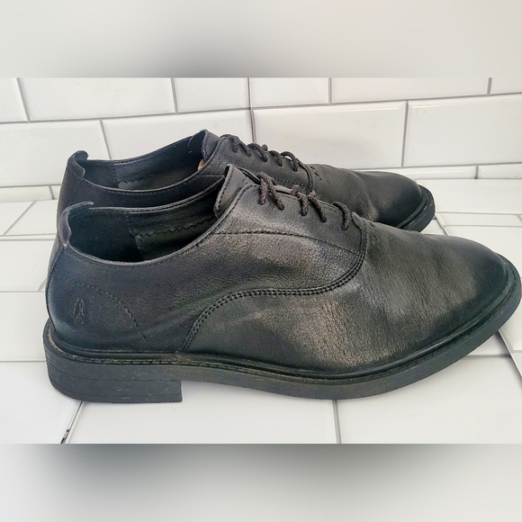 Hush Puppies Bounce Mens Black Soft Supple Leather Oxford Shoe Size 10 MediumC